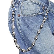 Skull Jeans Chain Hip Hop Punk Men's and Women's Waist Chain Accessories Alloy