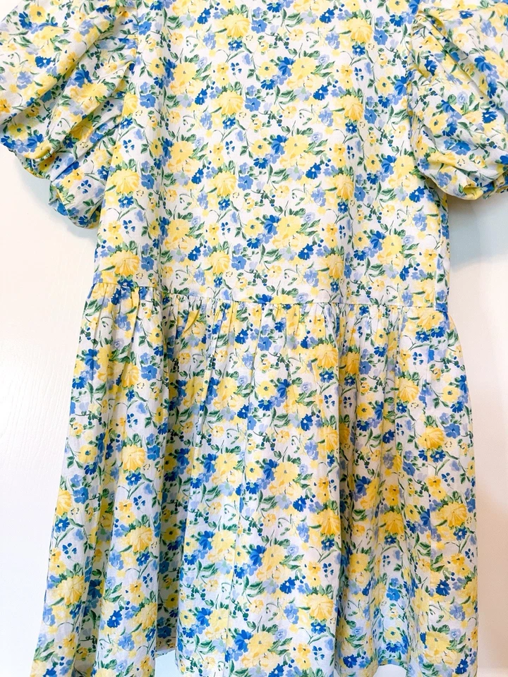 Vestido floral manga abullonada Janie And Jack The Fleur O’Clock para niñas talla 8 Foto 4 de 4