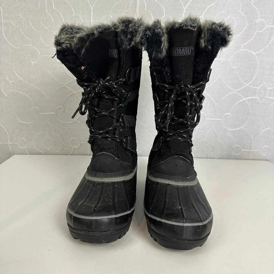 Botas de invierno impermeables aisladas North Star negras talla 6 Khombu para mujer Foto 2 de 4