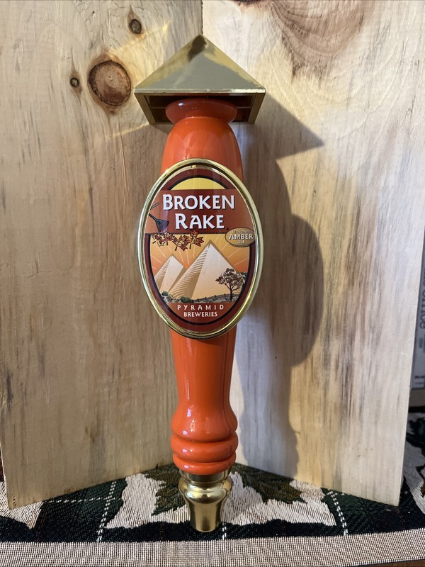 PYRAMID Broken Rake - Amber Ale BEER TAPPER HANDLE - 11 1/2”