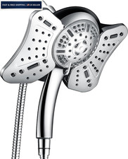 GRICH 2.5GPM Shower Head with Handheld Spray Combo: 2 in 1 2.5 GPM, Chrome