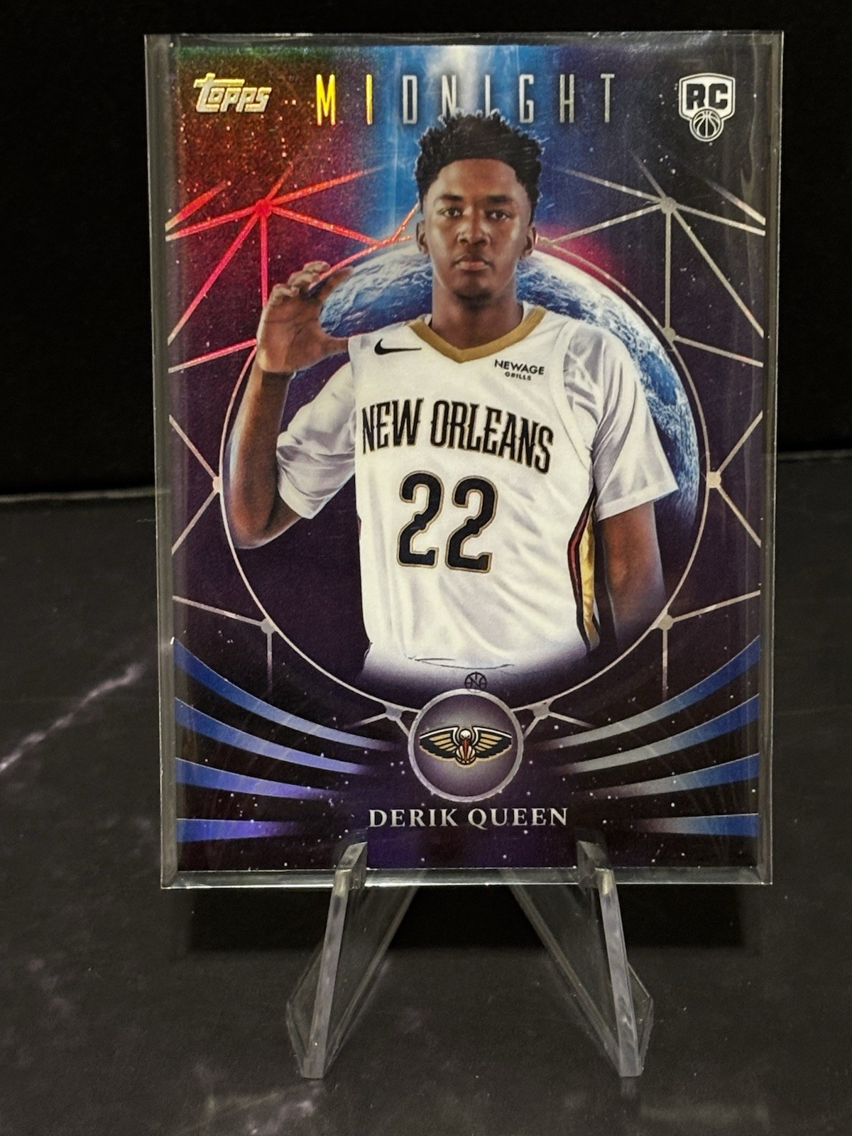 2025-26 Topps Midnight Derik Queen Moonfall RC Rookie #MF-23 Pelicans