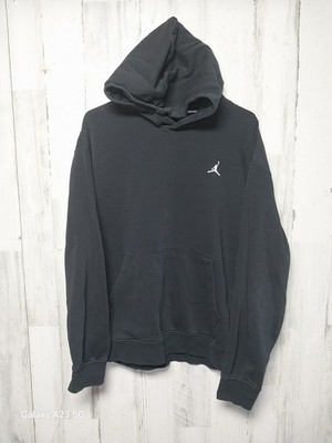 Nike Jordan Essentials Sz L Men's Fleece Pullover Hoodie Black FJ7774 010