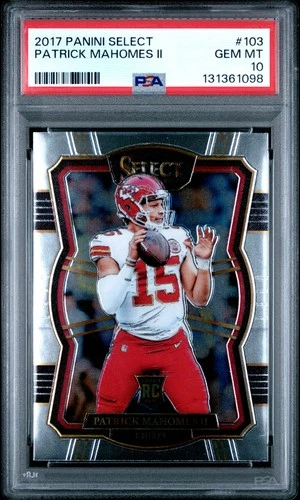 2017 PANINI SELECT #103 PATRICK MAHOMES II ROOKIE RC PSA 10