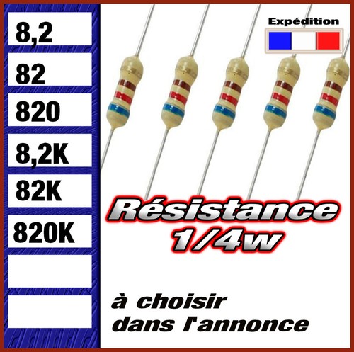820r 1/4w R&eacute;sistance Du Film M&eacute;tallique 820 Ohm 1/4w 1% 820r1/4w