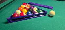 8 and 9 Ball Set - Foldable Pool Ball Rack - Foldable Pool Triangle / 3D Printed