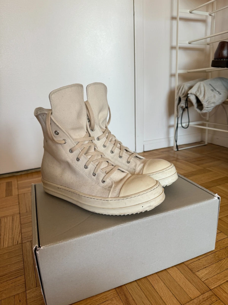 Rick Owens DRKSHDW Self Edge Natural/Milk Denim Ramones (42) | eBay
