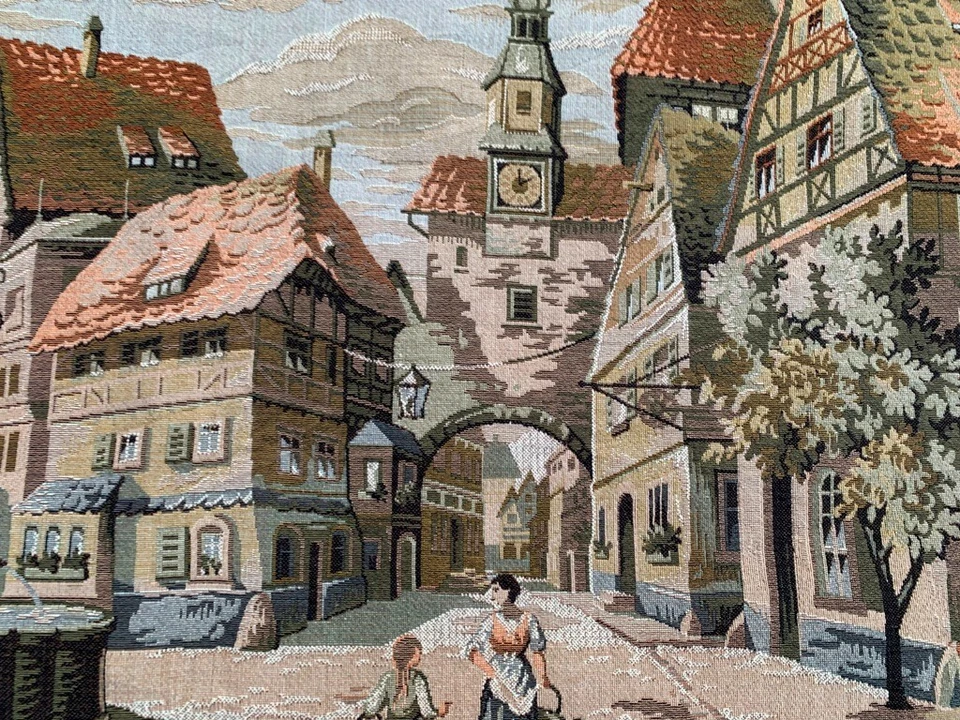 2x4 ft Vintage Religions Floral French Tapestry Traditional Authentic Wall Décor - Image 3 of 4