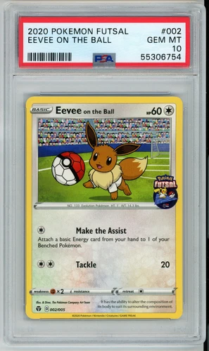 POKEMON SWORD & SHIELD FUTSAL EEVEE ON THE BALL #2 PSA 10 GEM MINT #55306754