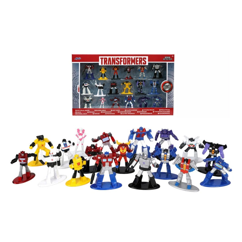JADA 2022 TRANSFORMERS G1 NANO METALFIGS WAVE 1 18-PACK 1.5" DIE-CAST FIGURE SET - Image 3 of 4