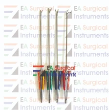 MICS Valve XS Needle Holder, Knot Pusher , Scissors & Forceps Set of 4 Pcs A+