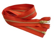 13 Inch 10 Metal Zipper YKK 5 Golden Brass Medium Weight Separating Made in USA