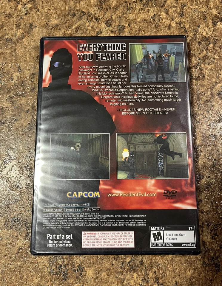 NEW Resident Evil Code: Veronica X (Sony PlayStation 2, 2001) SEALED - Image 2 of 4