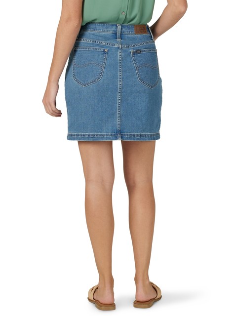 Lee REGULAR FIT SKORT MID RISE denim culottes skirt for women, size L /eaa525739