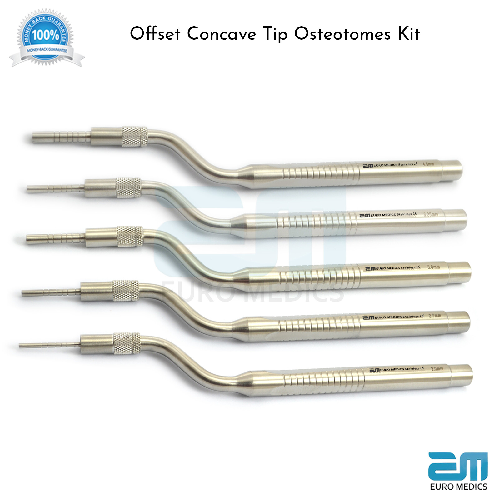 Dental Implant Bone Grafting Instrument Sinus Lift Scaler Concave