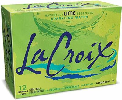 LaCroix Sparkling Water Lime 12oz Cans, 12 Pack
