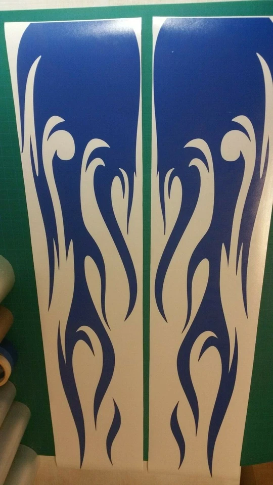 Juego de calcomanías de llama grande 12"x 50" carrocería gráfica tribal coche camión vinilo pegatina v2 Foto 4 de 4