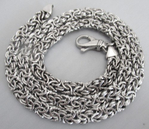ITALY STERLING BYZANTINE NECKLACE CHAIN, 18 INCHES, 8.5MM WIDE, 21.5 GRAMS - Picture 7 of 10