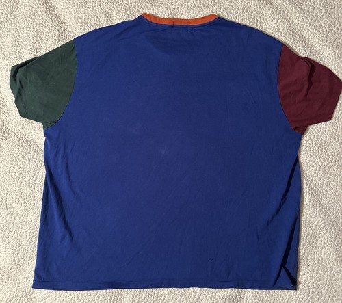 Vintage Polo Ralph Lauren Color Block Pocket T-Shirt 2XL - Bild 4 von 5