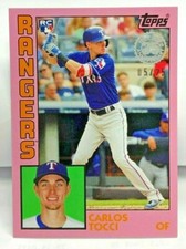 Carlos Tocci 2019 Topps MINI On Demand 1984 - PINK Parallel RC #d 5/25 - RANGERS