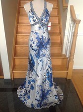 New FAVIANA 6931 Multi Color Long Prom Formal PAGEANT DRESS GOWN Size 2