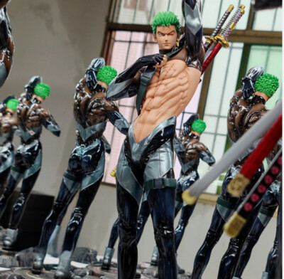 SGS Studios One Piece Roronoa Zoro Resin Model In Stock H35cm Collection 2Heads