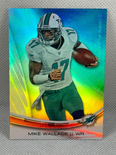 2013 Topps Platinum 51 Mike Wallace Rainbow Foil Miami Dolphins Football Karte