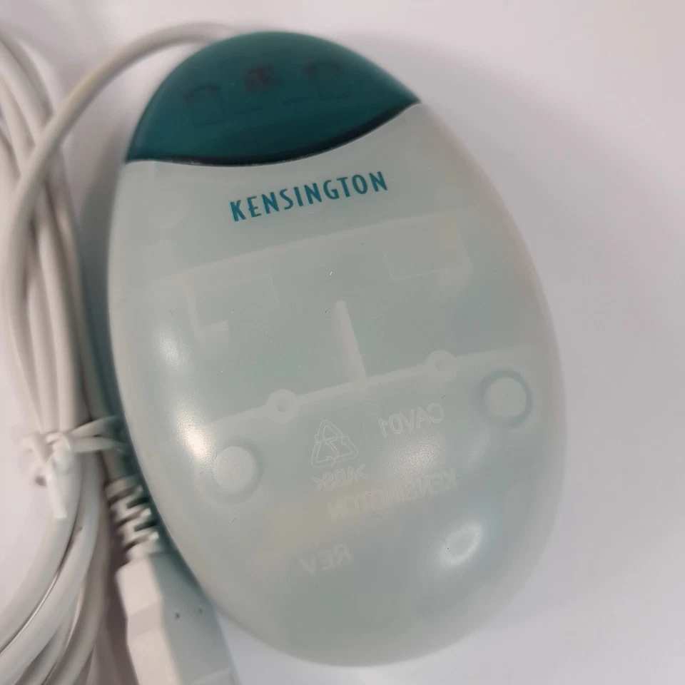 Vintage Kensington Mouse in a Box MAC USB Green translucent clear #64470 wired - Image 2 of 4