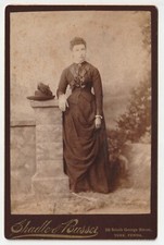 Cabinet Card Photograph Womanl Standing  Taken By Shadler &amp; Busser York PA