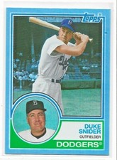 2021 Topps Archives Baseball Duke Snider 1983 Style Blue Parallel # 13/25