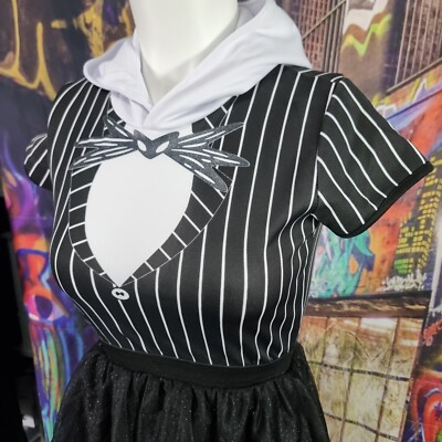 Nightmare Before Christmas Jack Skellington Hoodie Dress Women Size Medium  (C18) | eBay