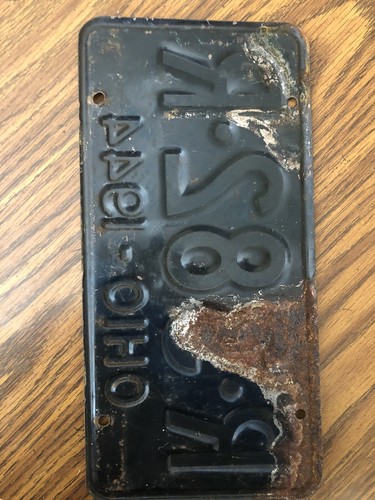1944 OHIO License PlateR-382-R OH Antique '44 Needs Restoration - Picture 6 of 6