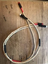 Gold&Silver mix Wire 1m pair  Custom Made Interconnect Cable-Japan-REAL Hi End