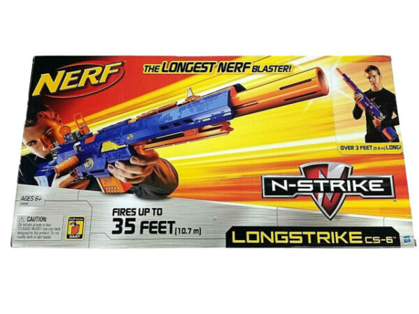 Nerf N-Strike - Longshot CS-6 Sniper Rifle Blaster Gun - Hasbro - Tested &  Works