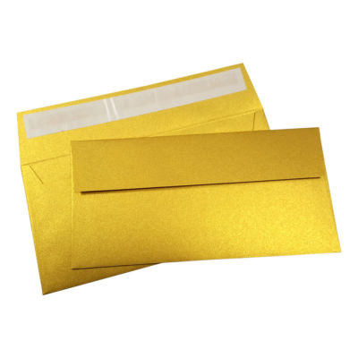 10 Curious Super Gold Metallic DL Briefumschläge DIN Lang supergold 120g