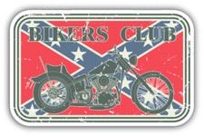 Biker Skull Helmet Grunge Car Bumper Sticker Decal