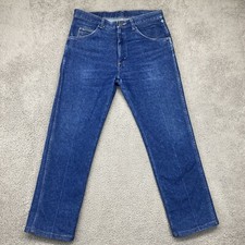 Vintage Wrangler Jeans Mens 32x27 Blue Denim Western Cowboy Rodeo Made In USA