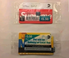 Rare NYC Supreme  Metrocard . Mint unused Factory Sealed