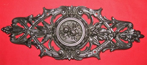 Antique plaque décoration fonte Art Déco - Fronton - Férronnerie- Porte Portail - Picture 2 of 12