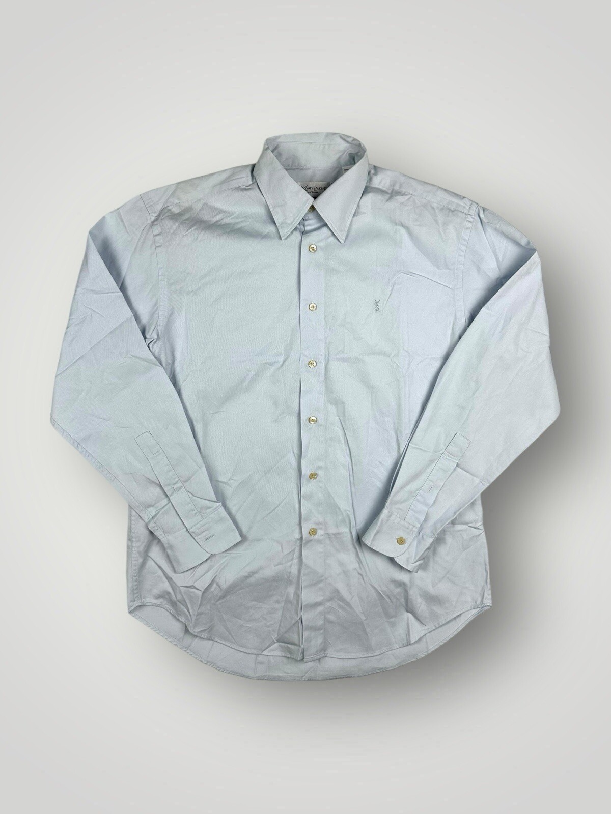 Yves Saint Laurent Camicia Logo Bottone YSL Uomo M