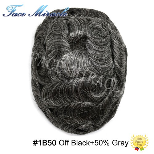 Full PU Toupee for Men Human Hair Replacement System 0.1MM Thin Skin Mens Toupee - 第 23/97 張圖片