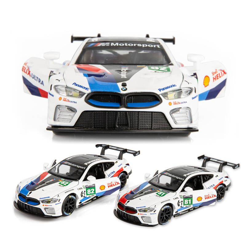 1:32 BMW M8 GTE Le Mans Model Car Diecast Toy Cars Racing Metal Vehicle for Boys