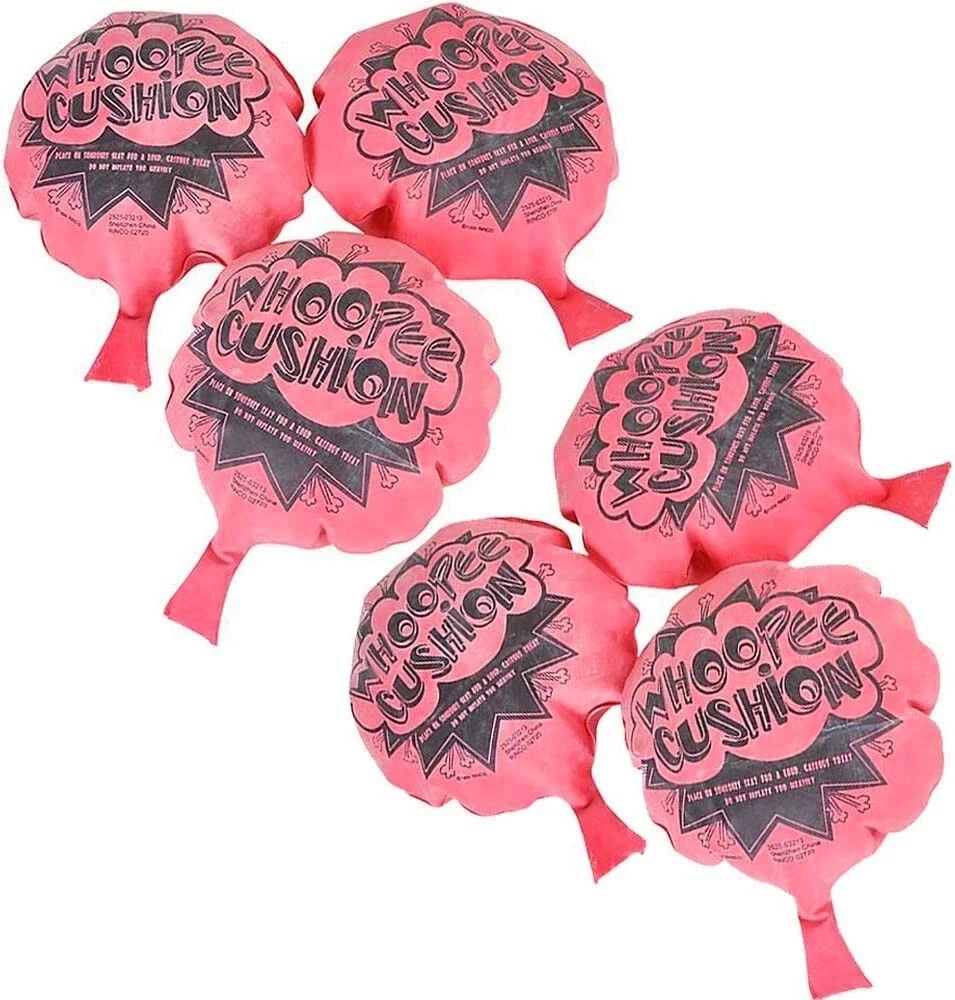 6 LARGE 8 Whoopee Cushions - Fart Prank Joke Gag Gas Pooter Poop Child Toy  Gift