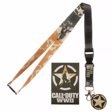 Call of Duty WWII Video Game Detachable Lanyard ID Badge Holder Keychain WW 2 II