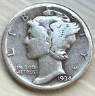 1934 MERCURY SILVER DIME GREAT DETAIL HIGH  GRADE NICE COIN HARD DATE TO FIND