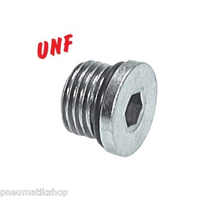Verschlussschraube mit O-Ring mit UNF-Gewinde, bis 630 bar, Kappe, Stopfen