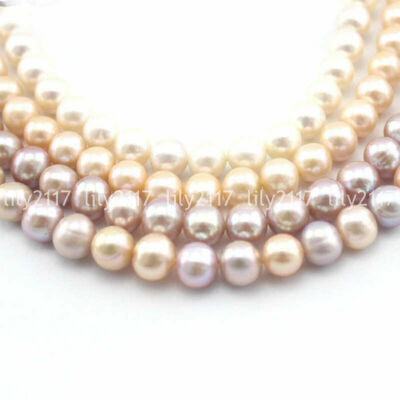 Genuine Natural 8-9mm Gray Freshwater Cultured Pearl Necklace Earring Set 18 In - Foto 5