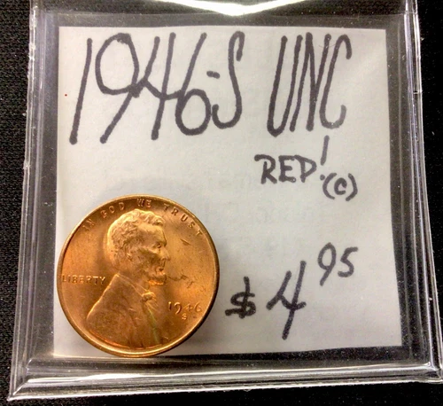 1946 S Lincoln Wheat Cent UNC! Red! ENN Coins