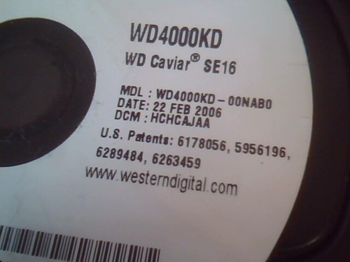 Hard Drive SATA Western Digital WD4000KD-00NAB0 Caviar SE16 400GB - Afbeelding 3 van 6