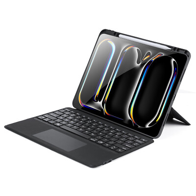 For iPad Pro M5/M4/Air M3 2025 Stand Leather Magnetic Independent Keyboard Case